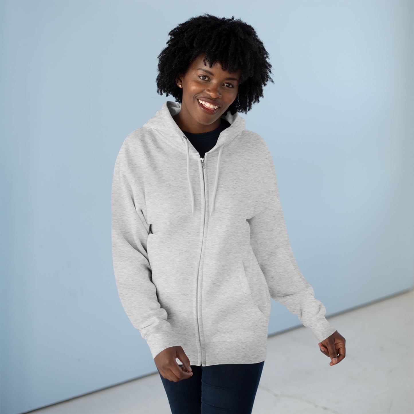 3 Crosses Easter Zip Hoodie — Minimal Script Inspirational Zip-Up