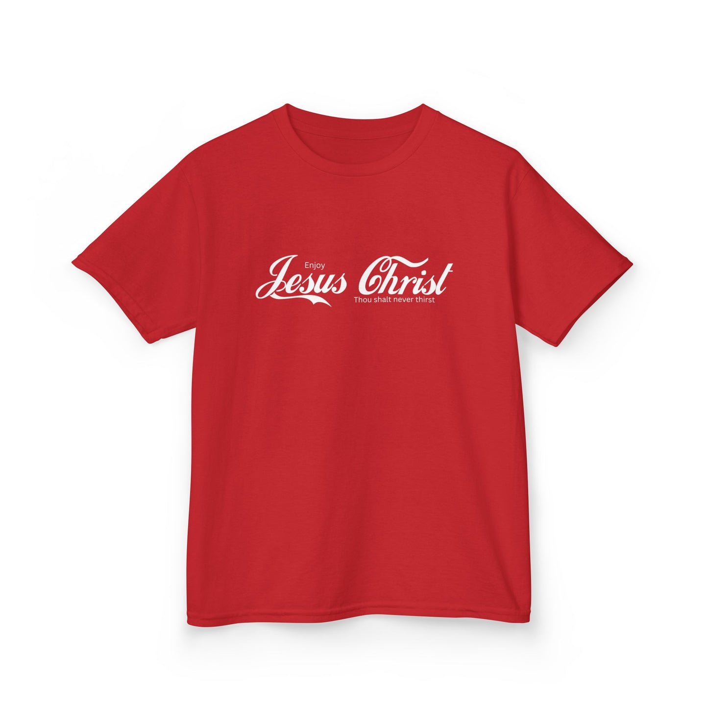 Enjoy Jesus Christ Kids Tee — John 4:14 Bible Verse Shirt | Christian Kids Faith T-Shirt