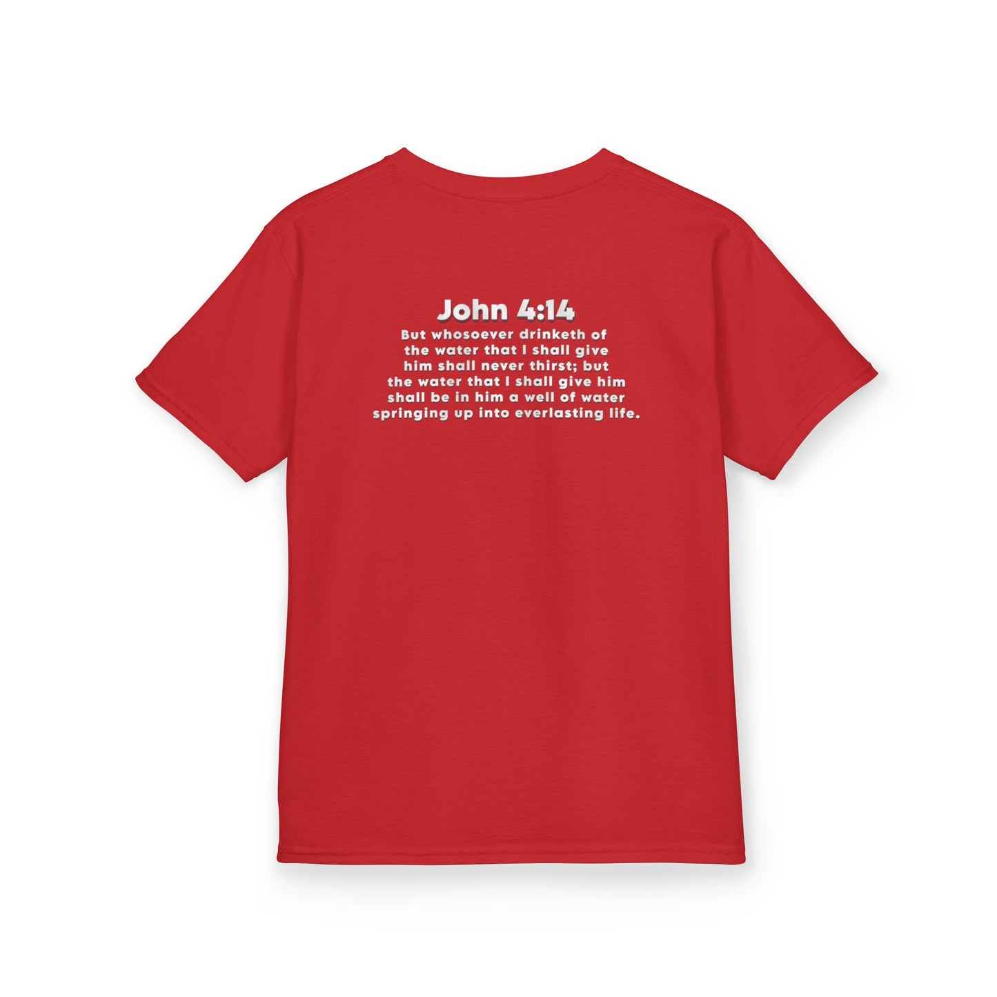 Enjoy Jesus Christ Kids Tee — John 4:14 Bible Verse Shirt | Christian Kids Faith T-Shirt