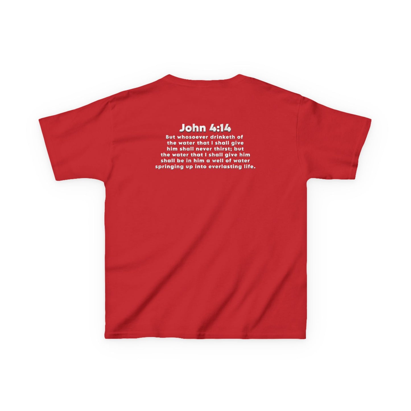 Enjoy Jesus Christ Kids Tee — John 4:14 Bible Verse Shirt | Christian Kids Faith T-Shirt