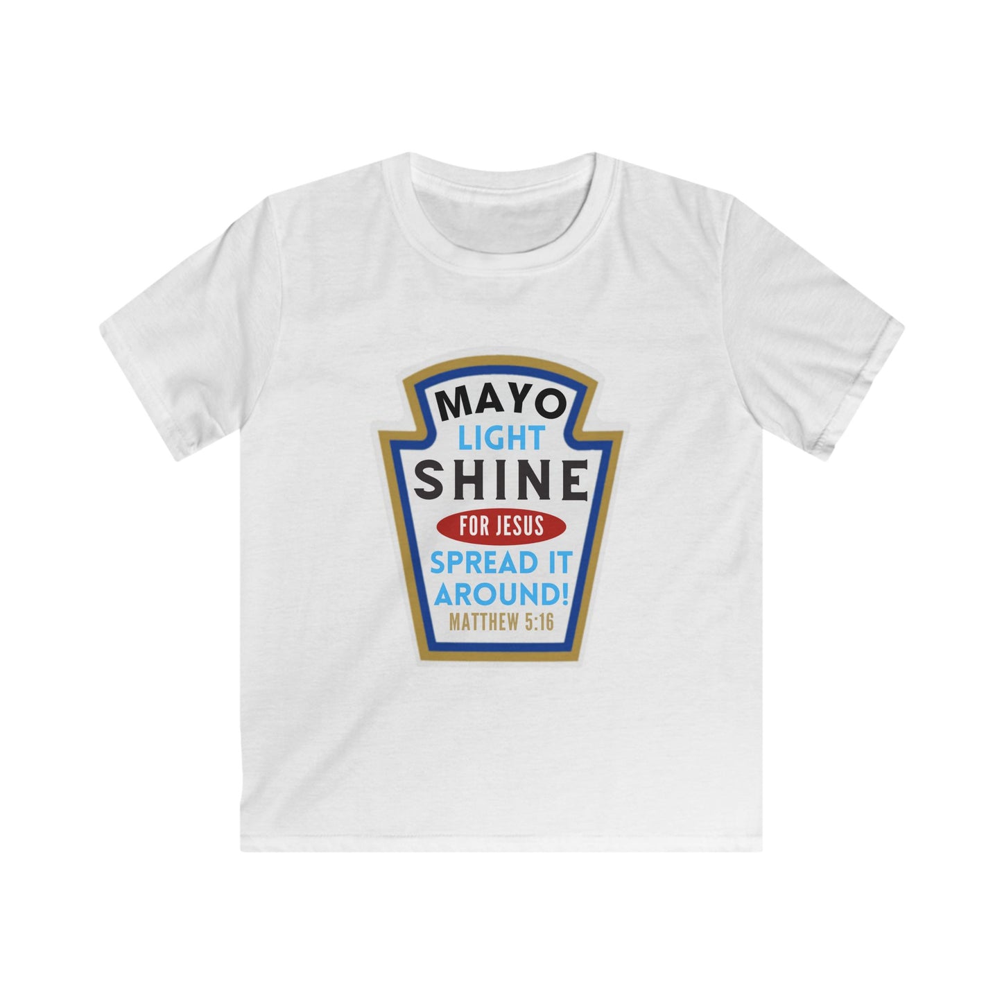 Jesus Shine Kids Tee | Matthew 5:16 Bible Verse Shirt | Faith-Based Kids Apparel | Inspirational Christian Gift