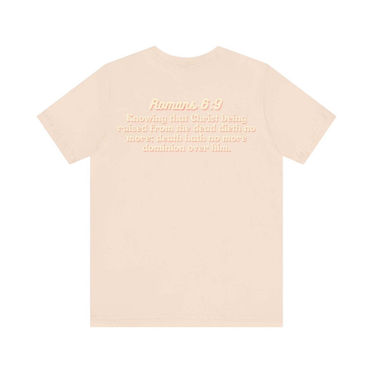 Jesus the Ultimate Deadlifter Tee — Romans 6:9 | Unisex Jersey Short Sleeve Christian T-Shirt