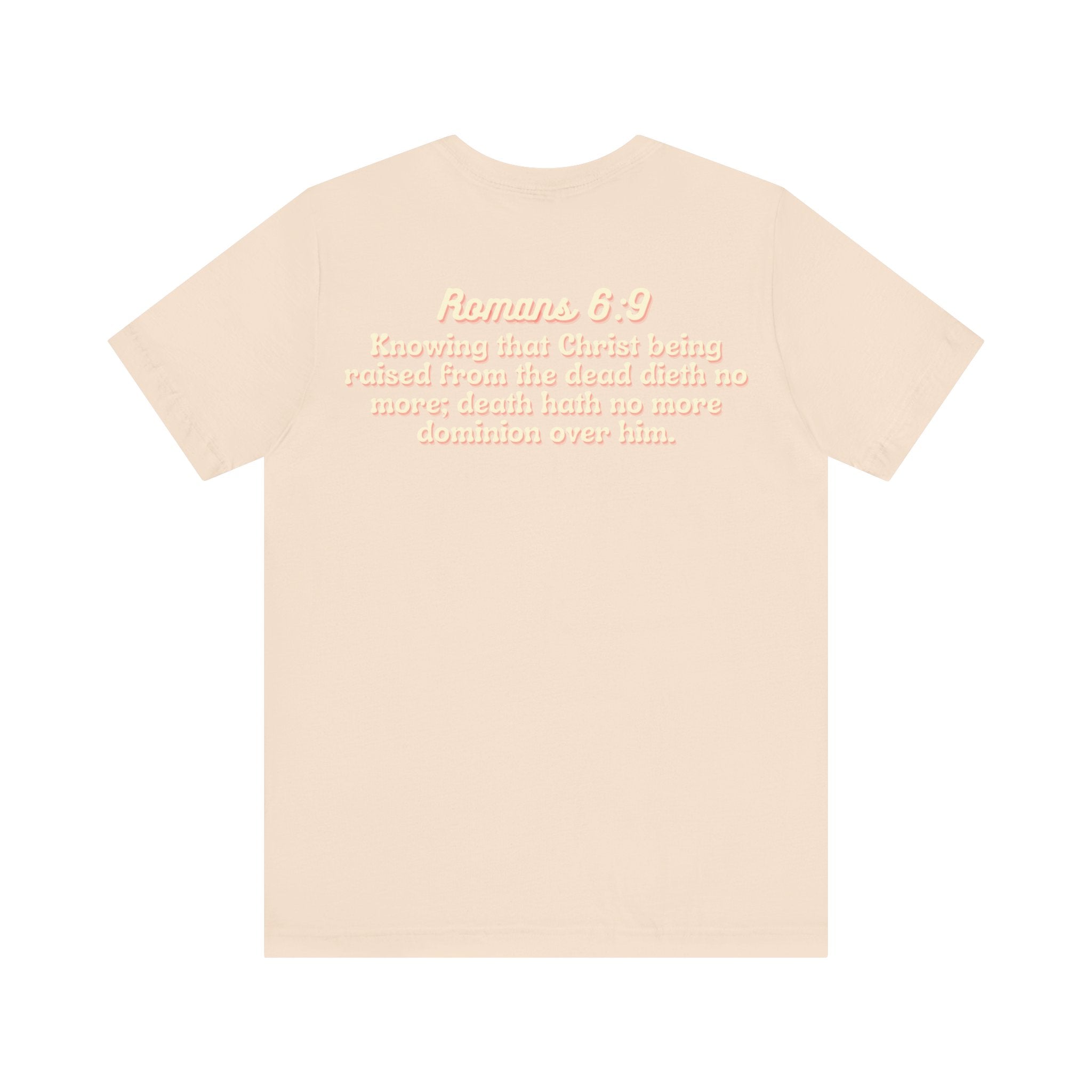 Jesus the Ultimate Deadlifter Tee — Romans 6:9 | Unisex Jersey Short Sleeve Christian T-Shirt