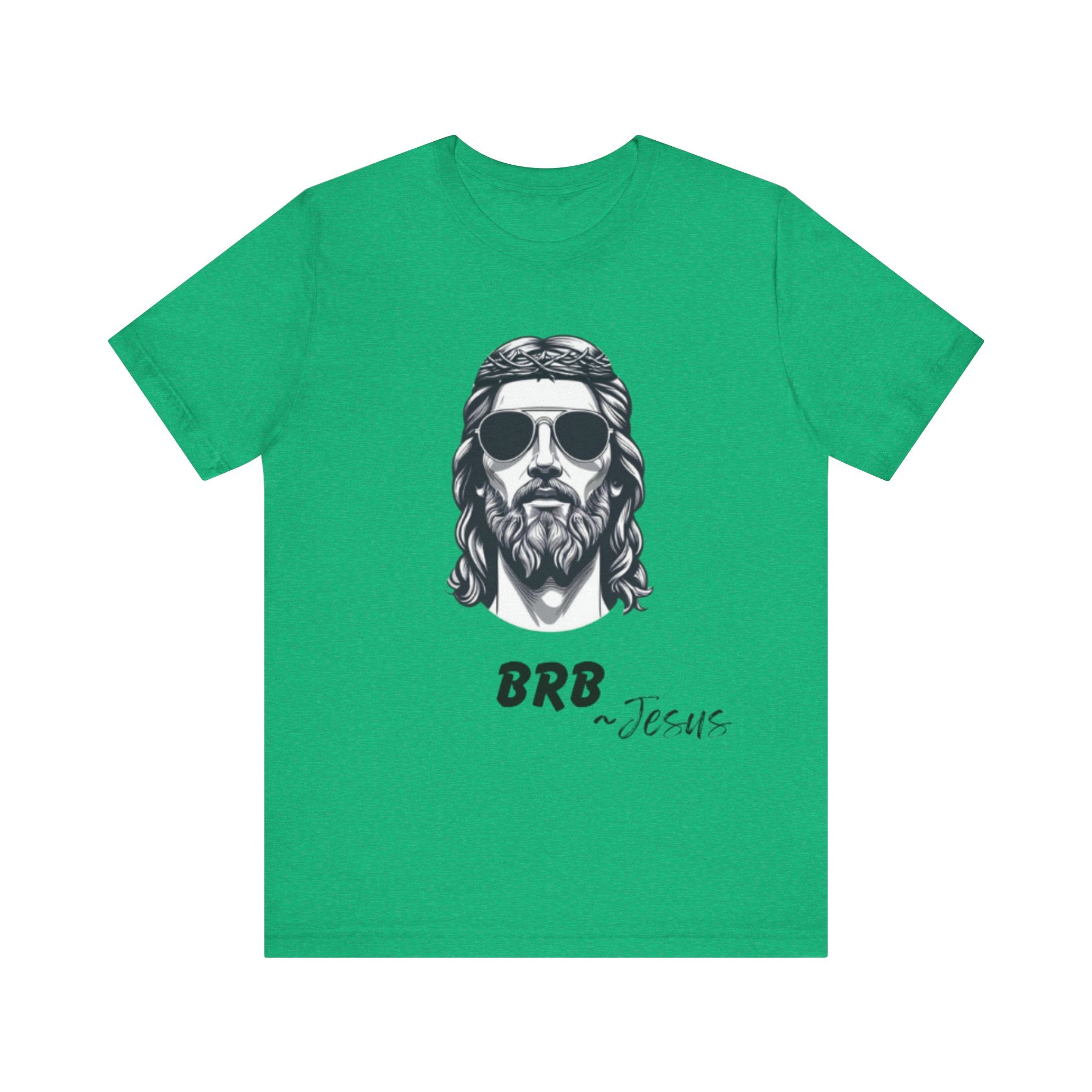 BRB — Jesus Retro Script | John 14:6 Unisex Jersey Short Sleeve Christian T-Shirt