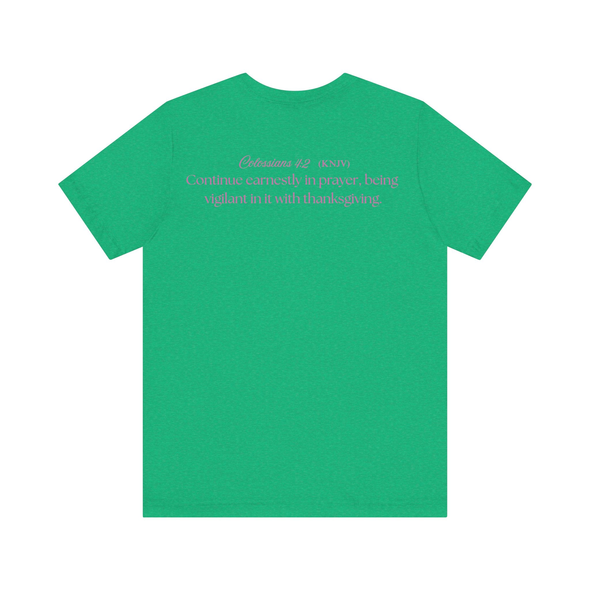 Mama Prays — Colossians 4:2 | Unisex Jersey Short Sleeve Christian T-Shirt