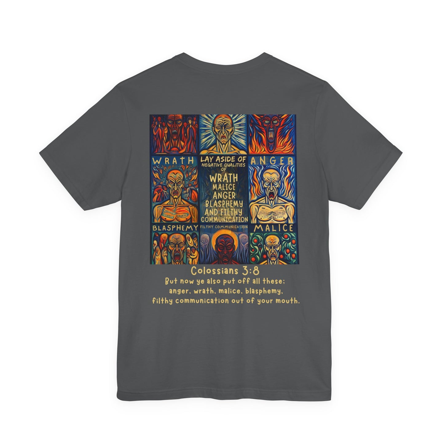 Put Off Wrath & Malice — Colossians 3:8 Christian Tee | Unisex Jersey Short Sleeve T-Shirt