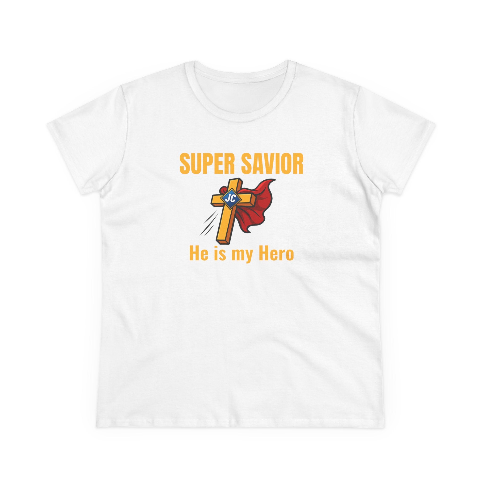 Super Savior — He Is My Hero (Women’s Faith Tee) | Mini + Me Christian Shirt