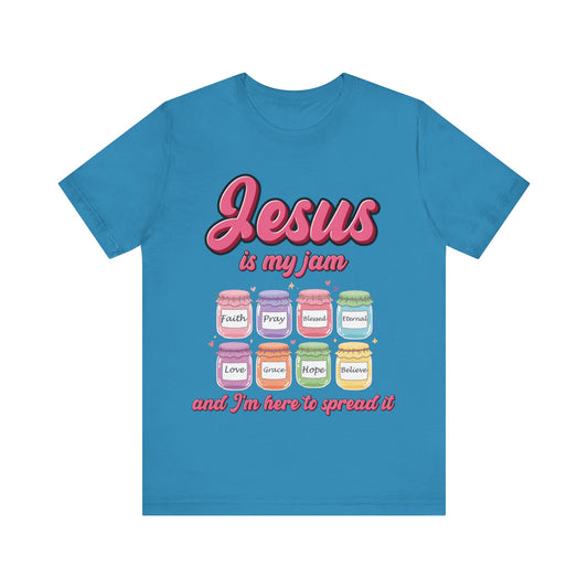 Jesus Is My Jam Tee | Unisex Jersey Christian T-Shirt | Fun Scripture Shirt | Faith-Based Graphic Tee