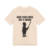 Grab Your Purse — Buy a Sword | Bobby Hill “Don’t Touch It” Tee (Luke 22:36)