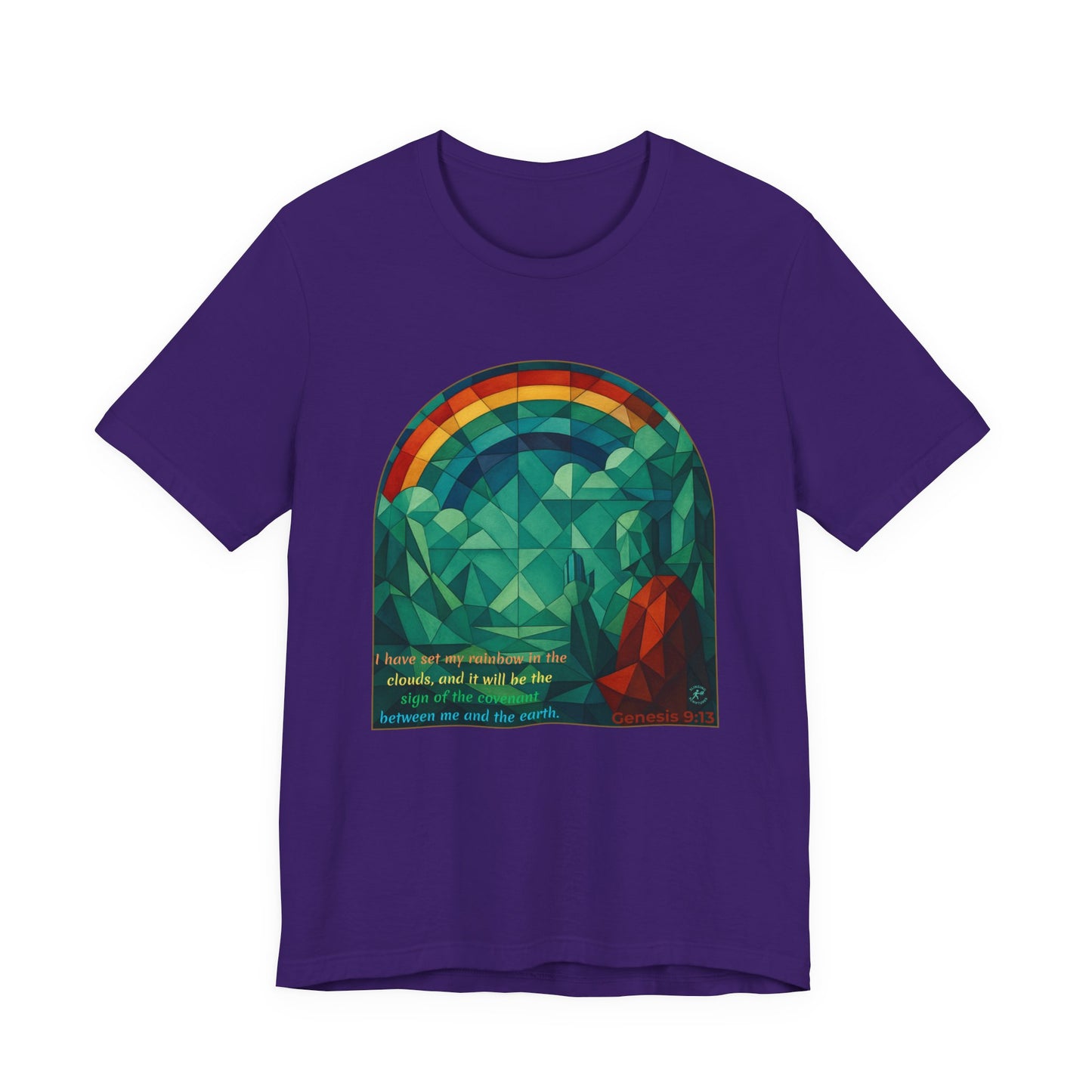 Promise Keeper Rainbow Tee — Genesis 9:13” | Unisex Jersey Short Sleeve Christian Tee