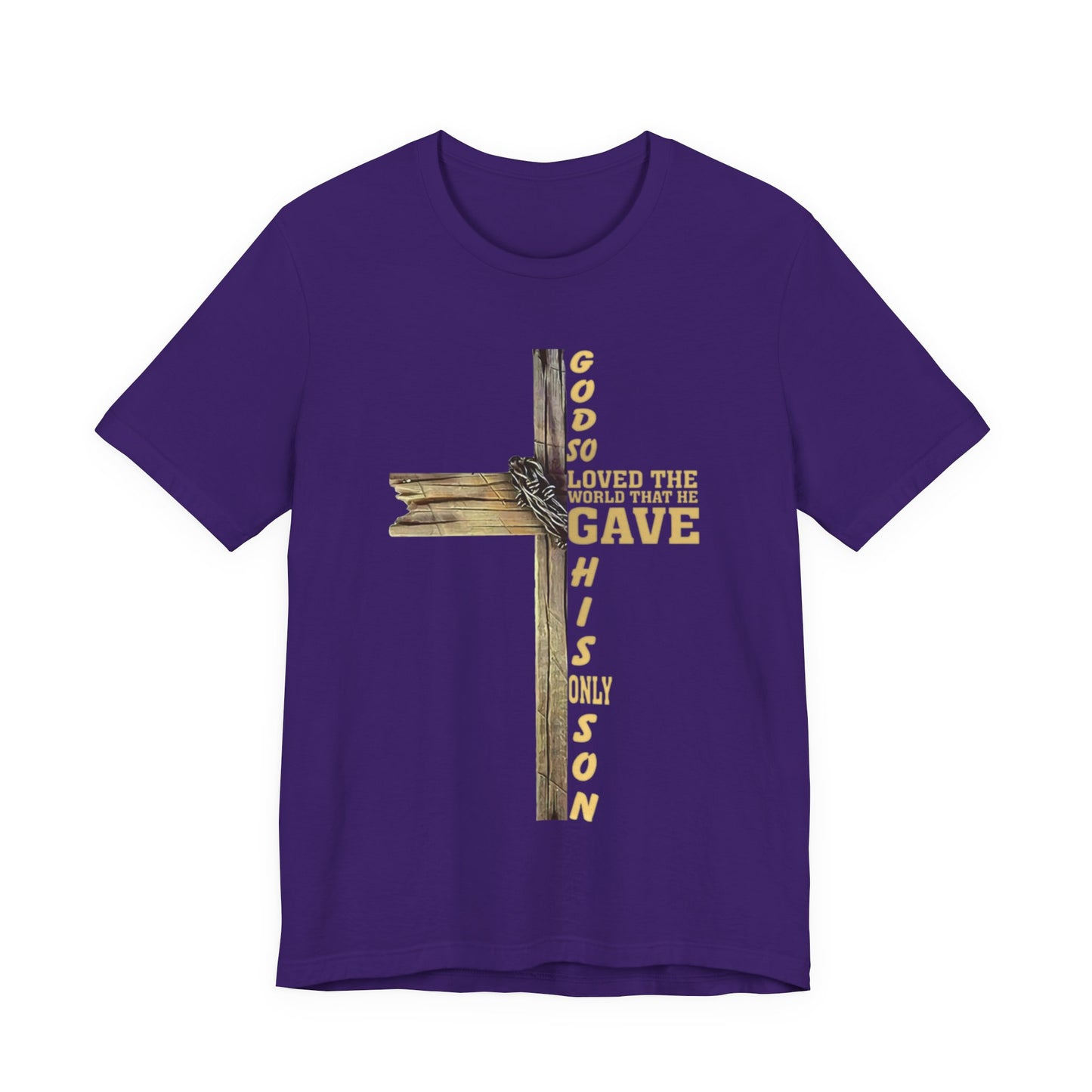 God So Loved the World — John 3:16 | Unisex Jersey Short Sleeve Christian T-Shirt