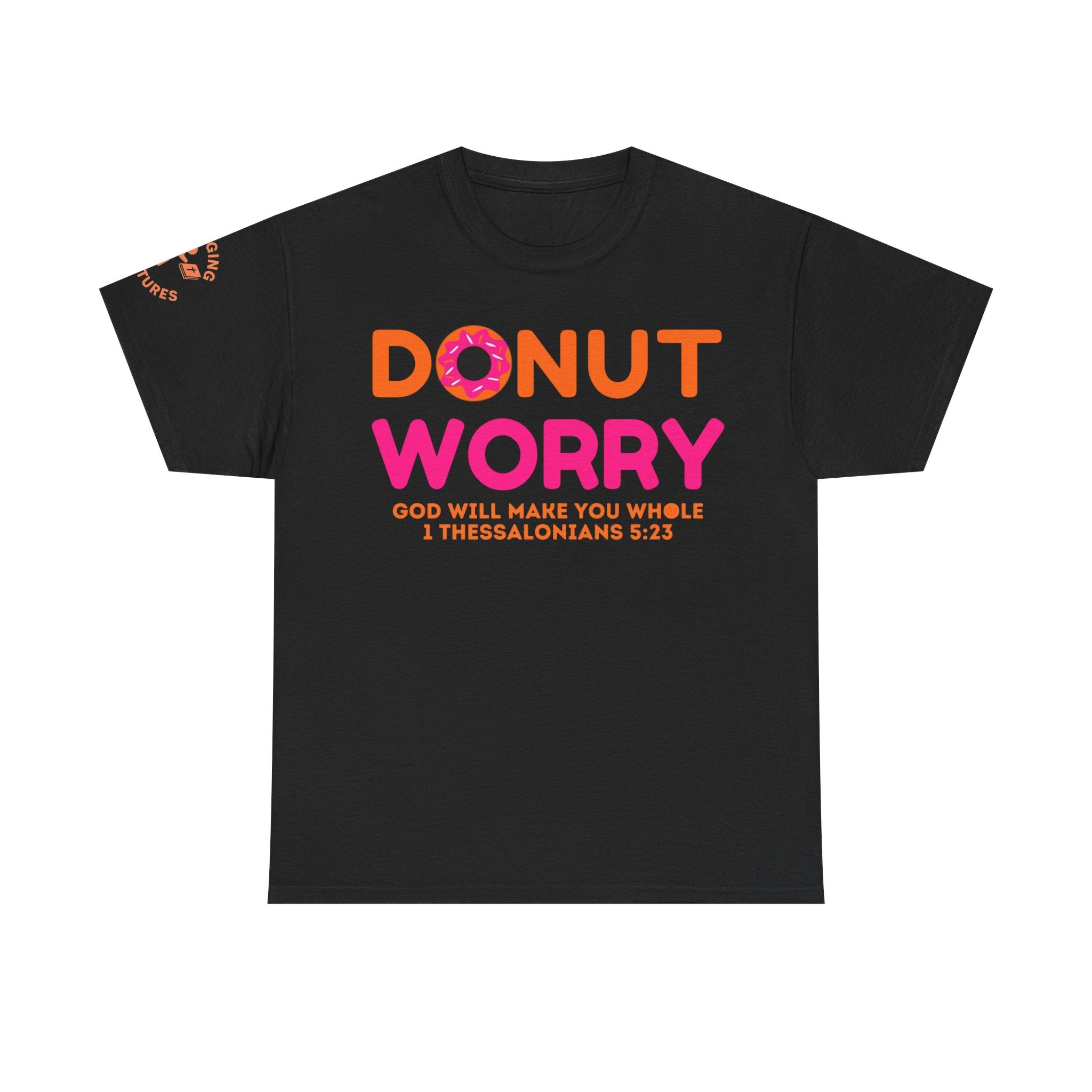 Donut Worry Inspirational Tee | Unisex Heavy Cotton Christian T-Shirt | Faith-Based Apparel | Positive Message Gift