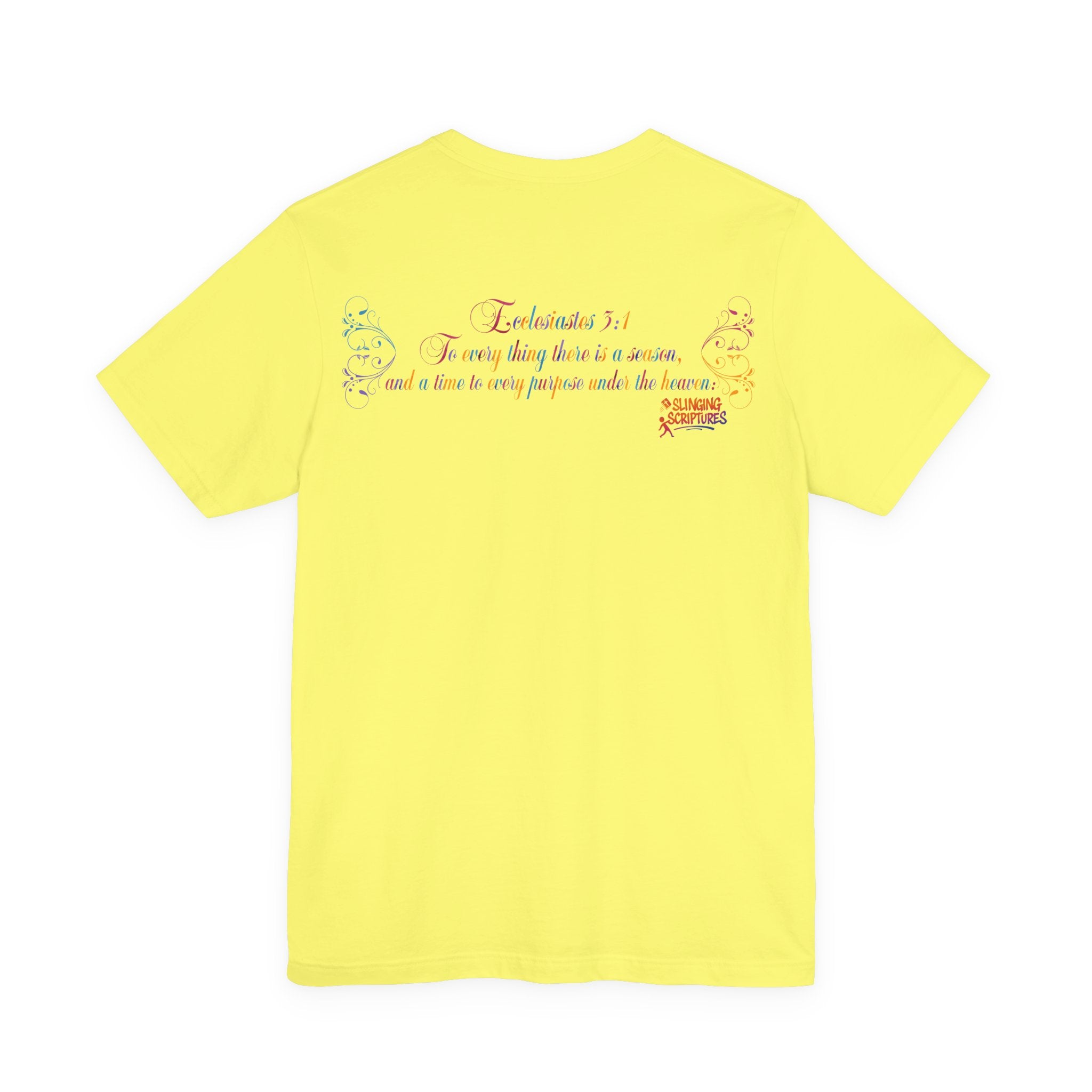 Ecclesiastes 3:1 T-Shirt – Unisex Jersey Short Sleeve Tee with Color Splash Artwork, Inspirational Bible Verse