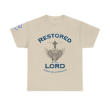 Restored by the Lord Tee | 2 Corinthians 5:17 Scripture Shirt | Christian Rebuild T-Shirt | Unisex Heavy Cotton Tee