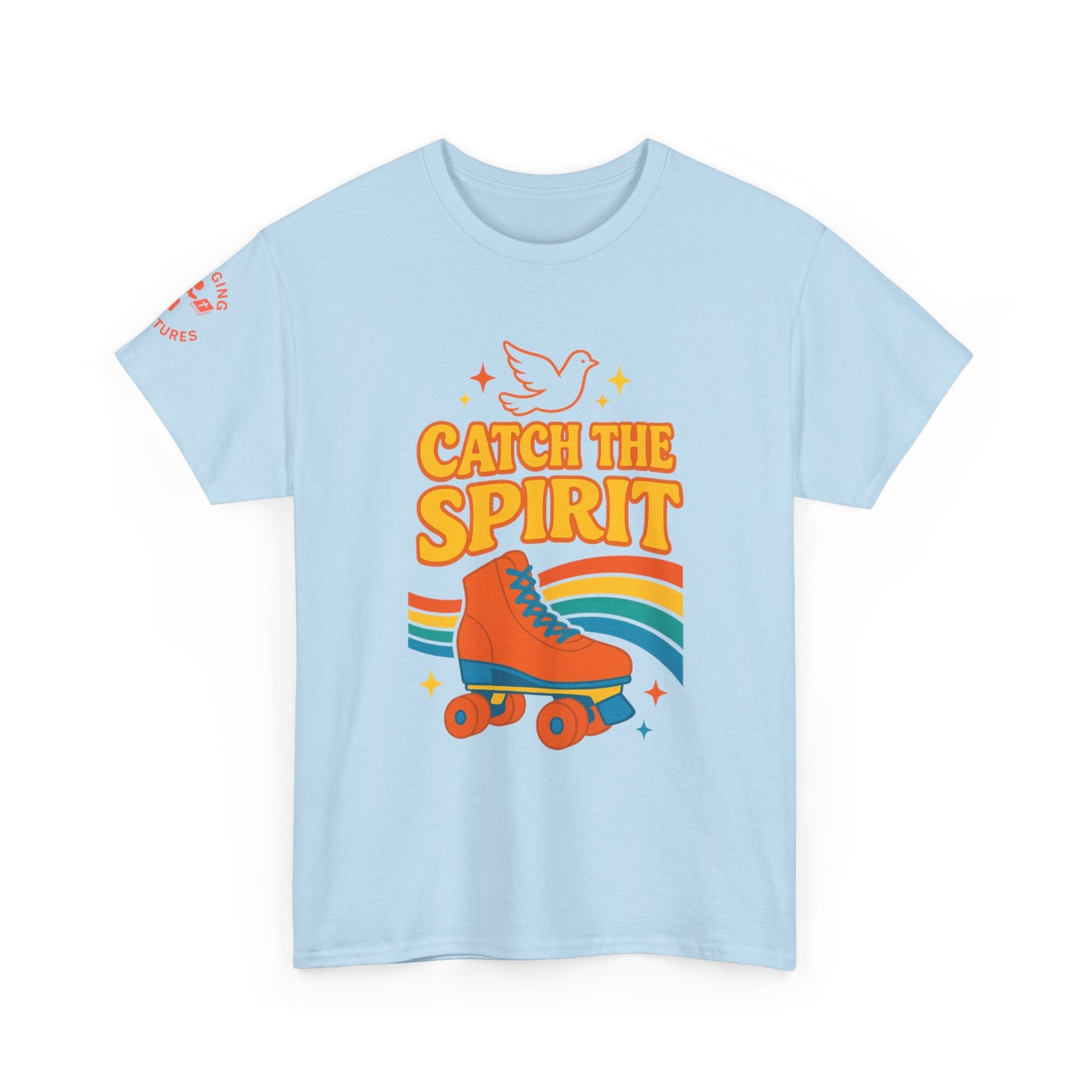Catch the Spirit — 2 Corinthians 3:17 Retro Skate | Unisex Heavy Cotton Christian T-Shirt