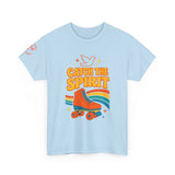 Catch the Spirit — 2 Corinthians 3:17 Retro Skate | Unisex Heavy Cotton Christian T-Shirt