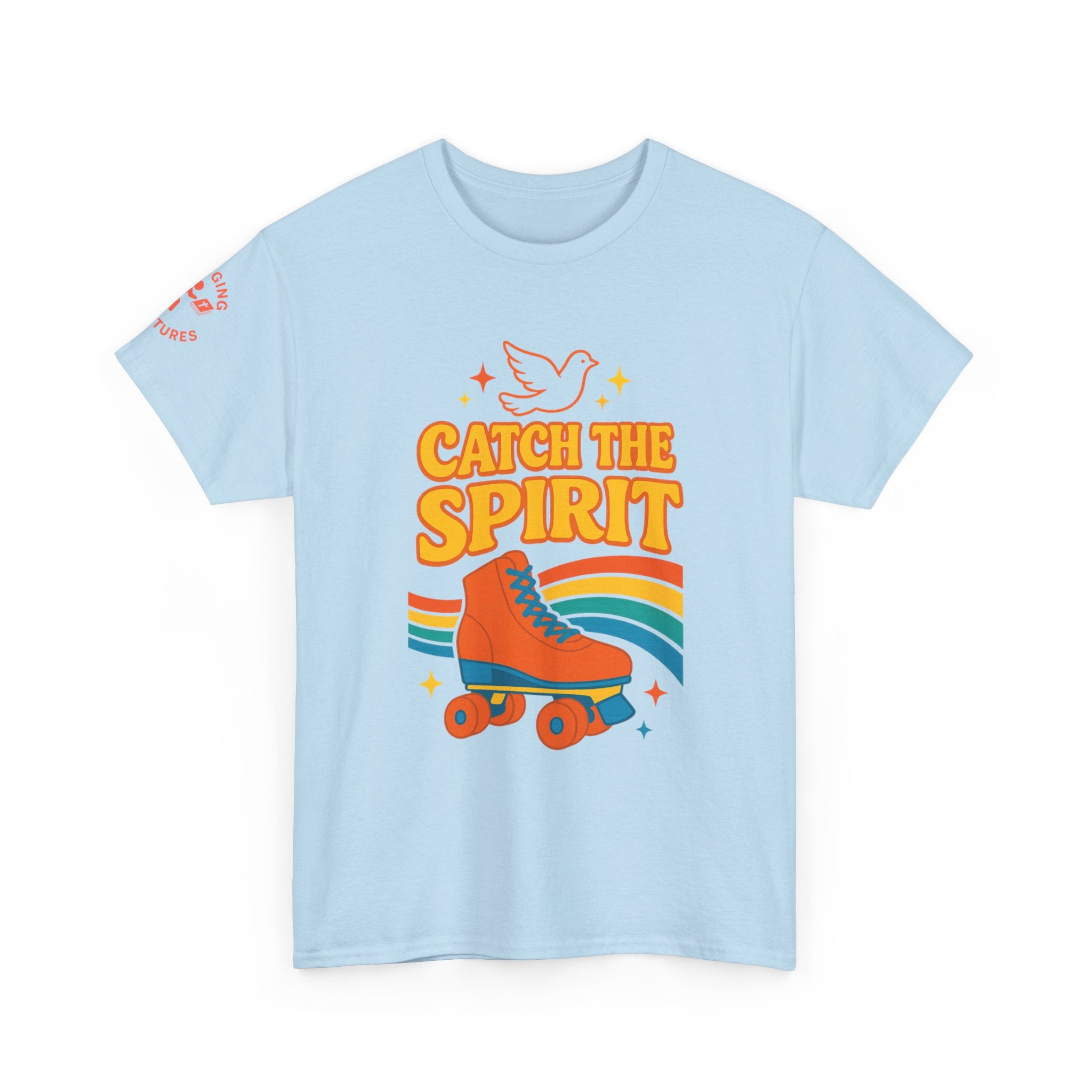 Catch the Spirit — 2 Corinthians 3:17 Retro Skate | Unisex Heavy Cotton Christian T-Shirt