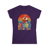Jesus Has My Back — Women’s Softstyle Christian T-Shirt | Retro Faith Tee