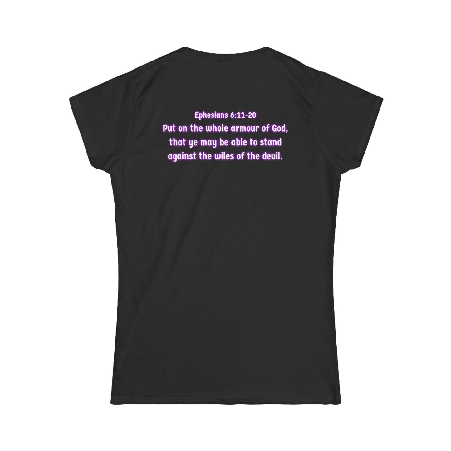 Armor of God Women’s Softstyle Tee — Ephesians 6:11–20 Scripture Shirt | Christian Warrior Apparel