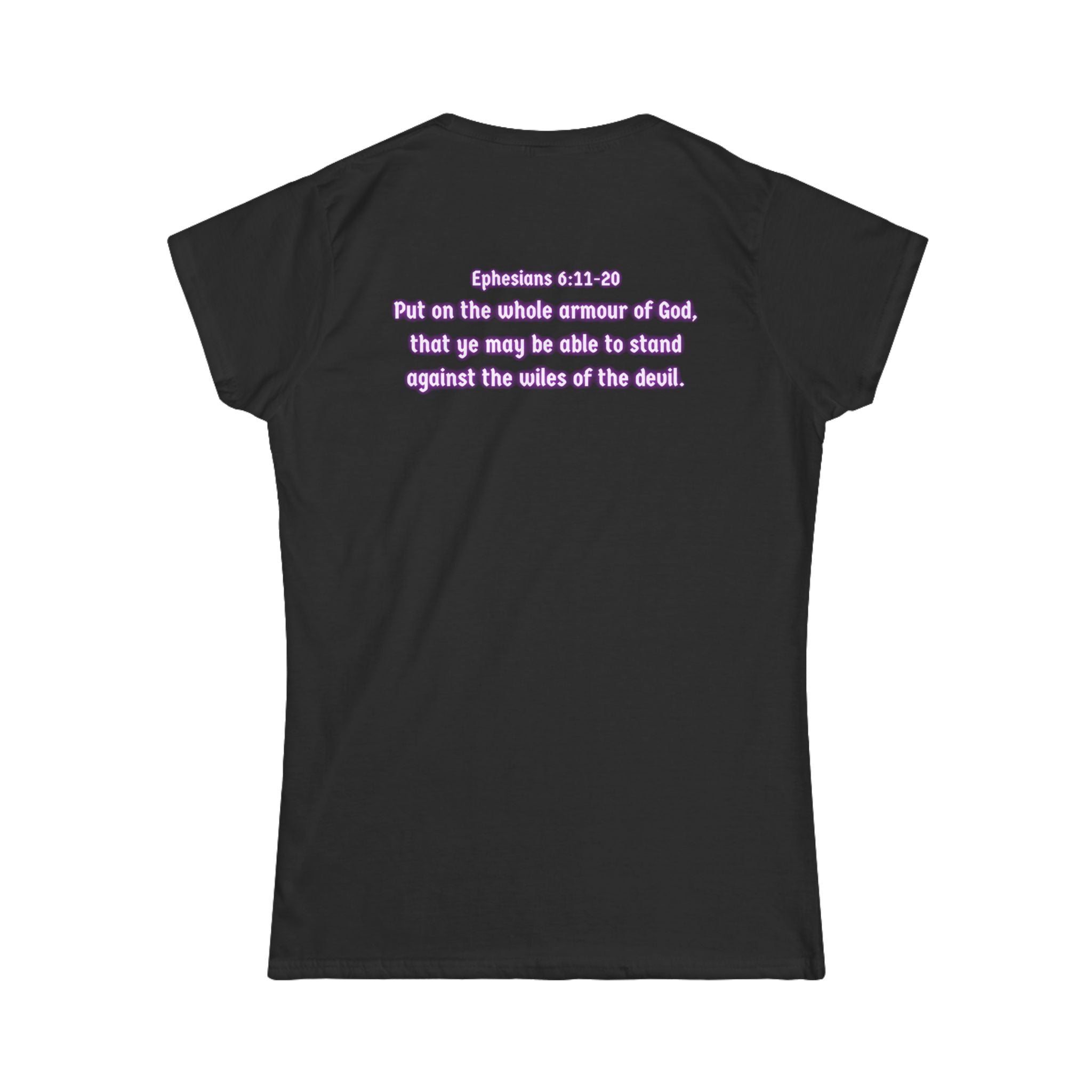 Armor of God Women’s Softstyle Tee — Ephesians 6:11–20 Scripture Shirt | Christian Warrior Apparel