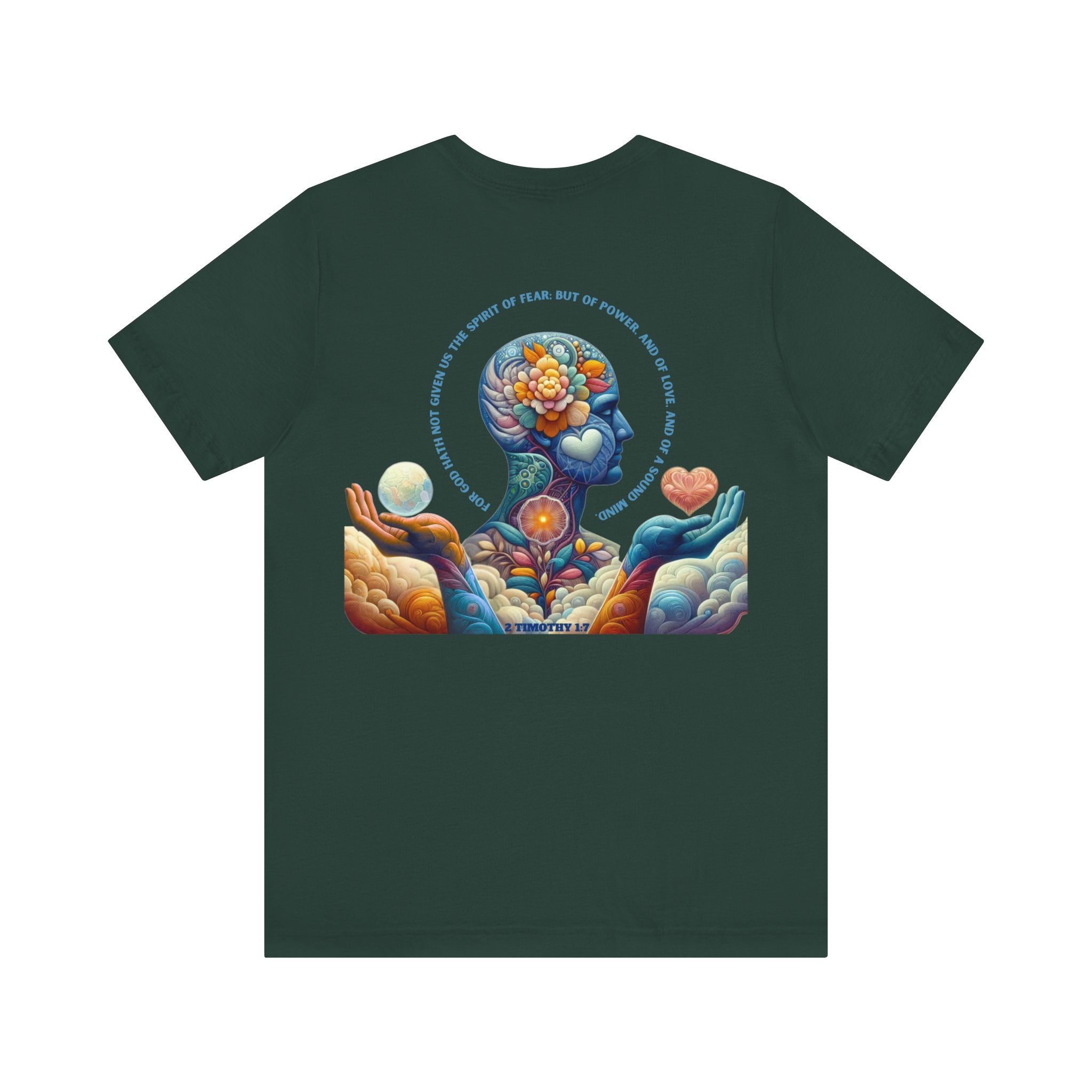 Spirit of Power, Love & Sound Mind — 2 Timothy 1:7 | Unisex Jersey Short Sleeve Christian T-Shirt