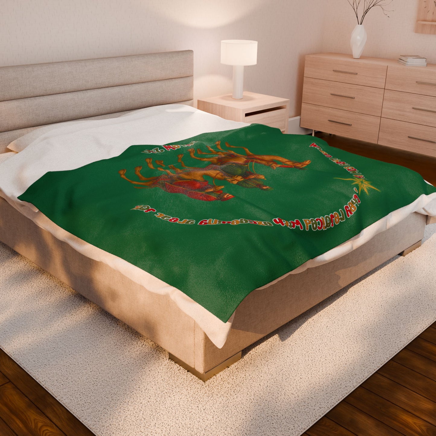 They Rejoiced with Great Joy — Matthew 2:10 | Christmas Velveteen Blanket