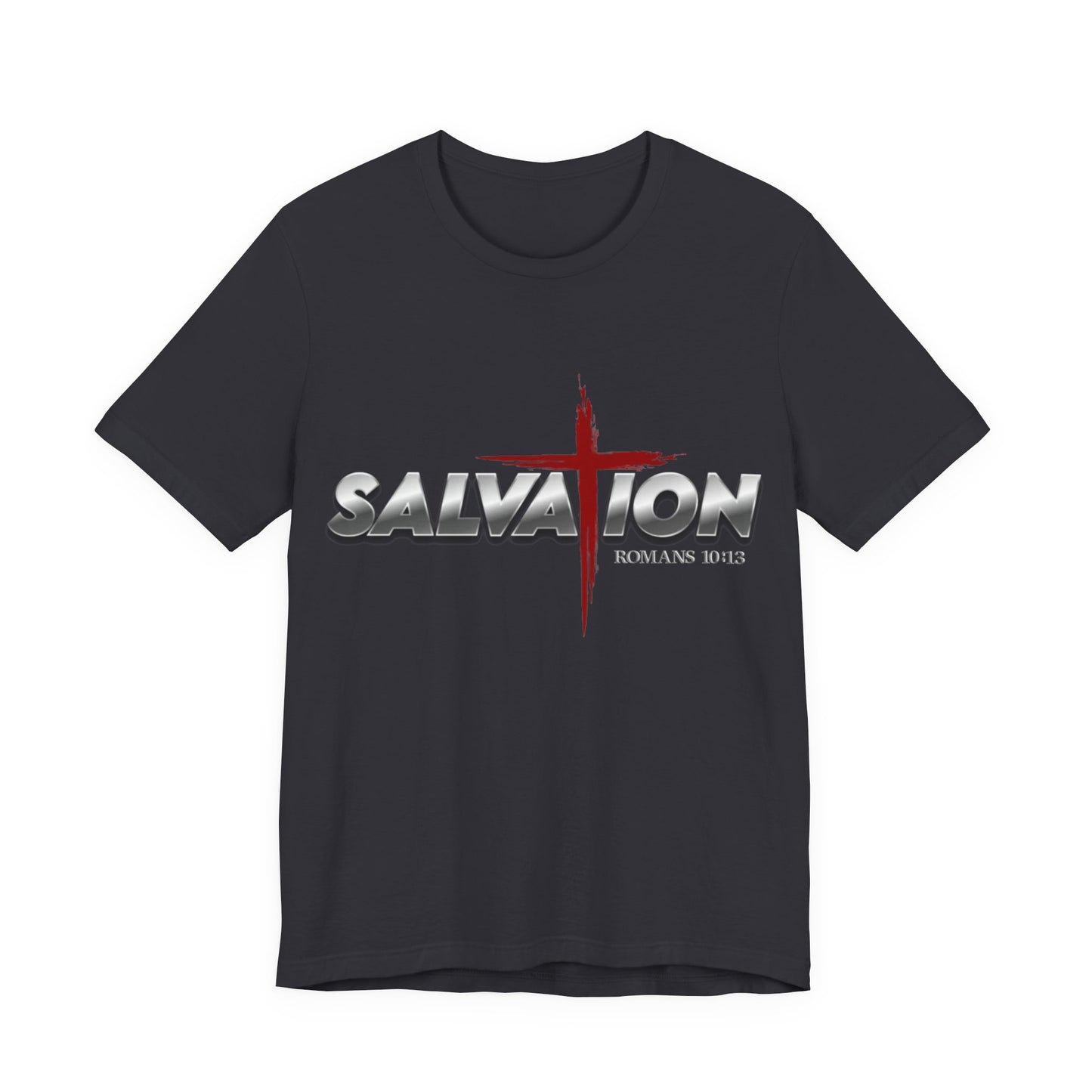 Salvation Christian T-Shirt — Romans 10:13 | Unisex Jersey Short Sleeve Tee