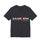 Salvation Christian T-Shirt — Romans 10:13 | Unisex Jersey Short Sleeve Tee
