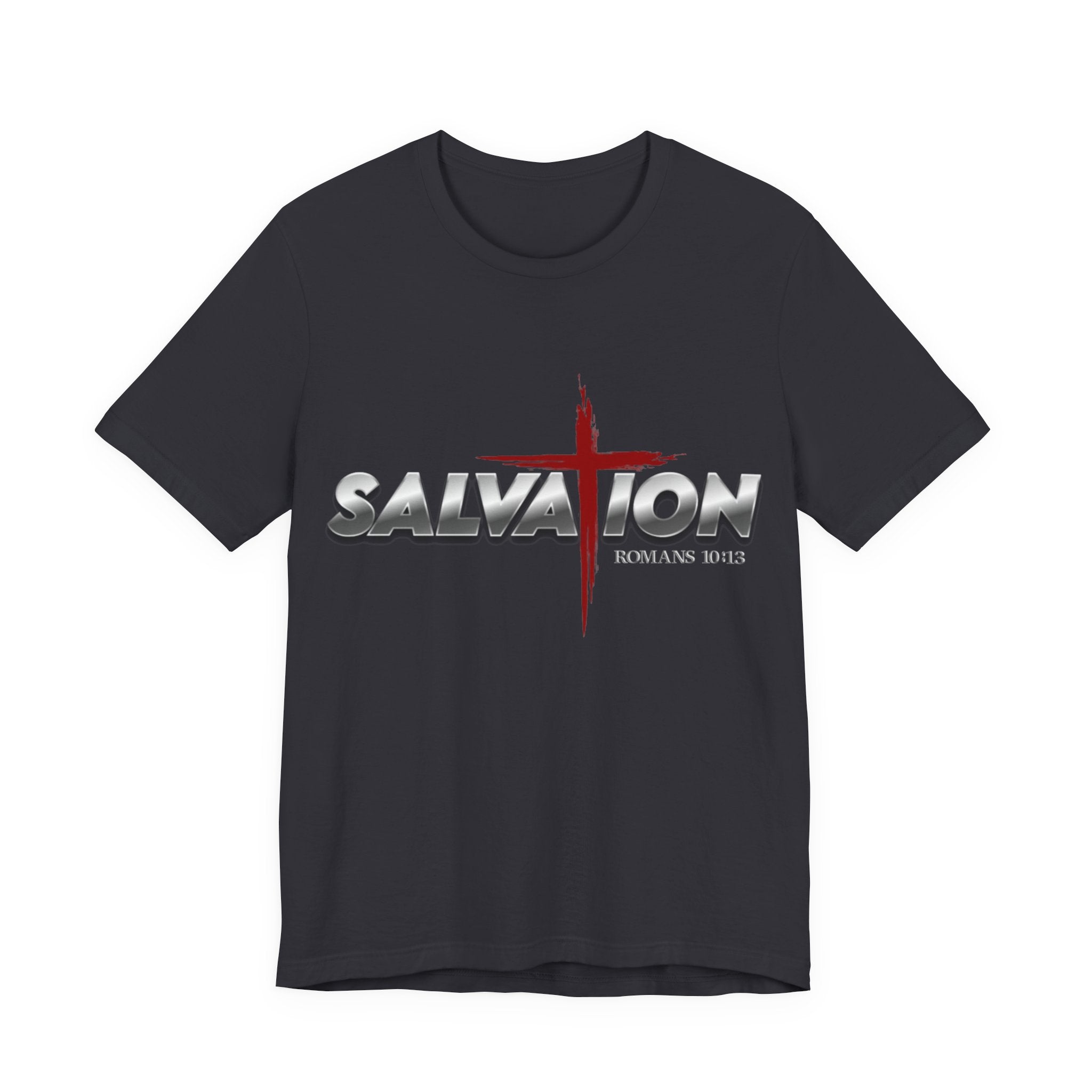 Salvation Christian T-Shirt — Romans 10:13 | Unisex Jersey Short Sleeve Tee