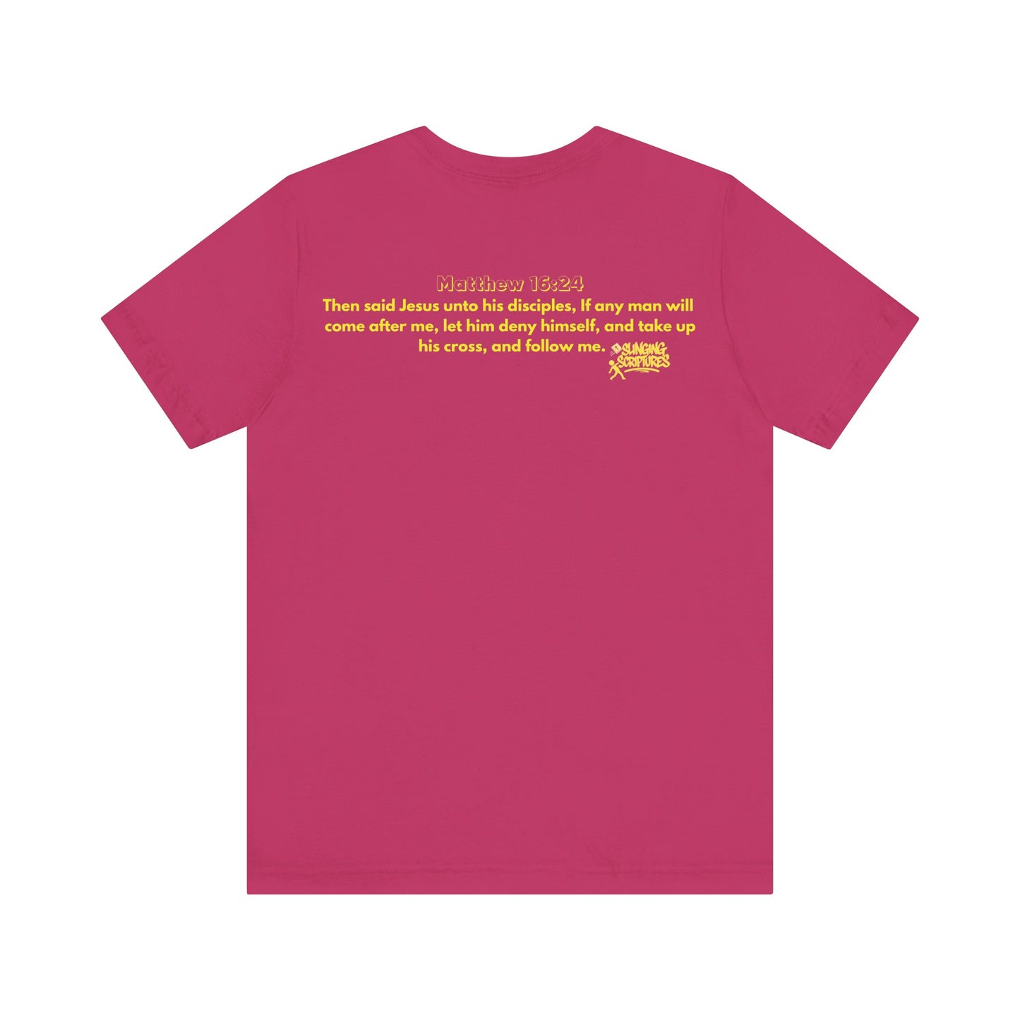 Cross Training — Matthew 16:24 | Unisex Jersey Short Sleeve Christian T-Shirt