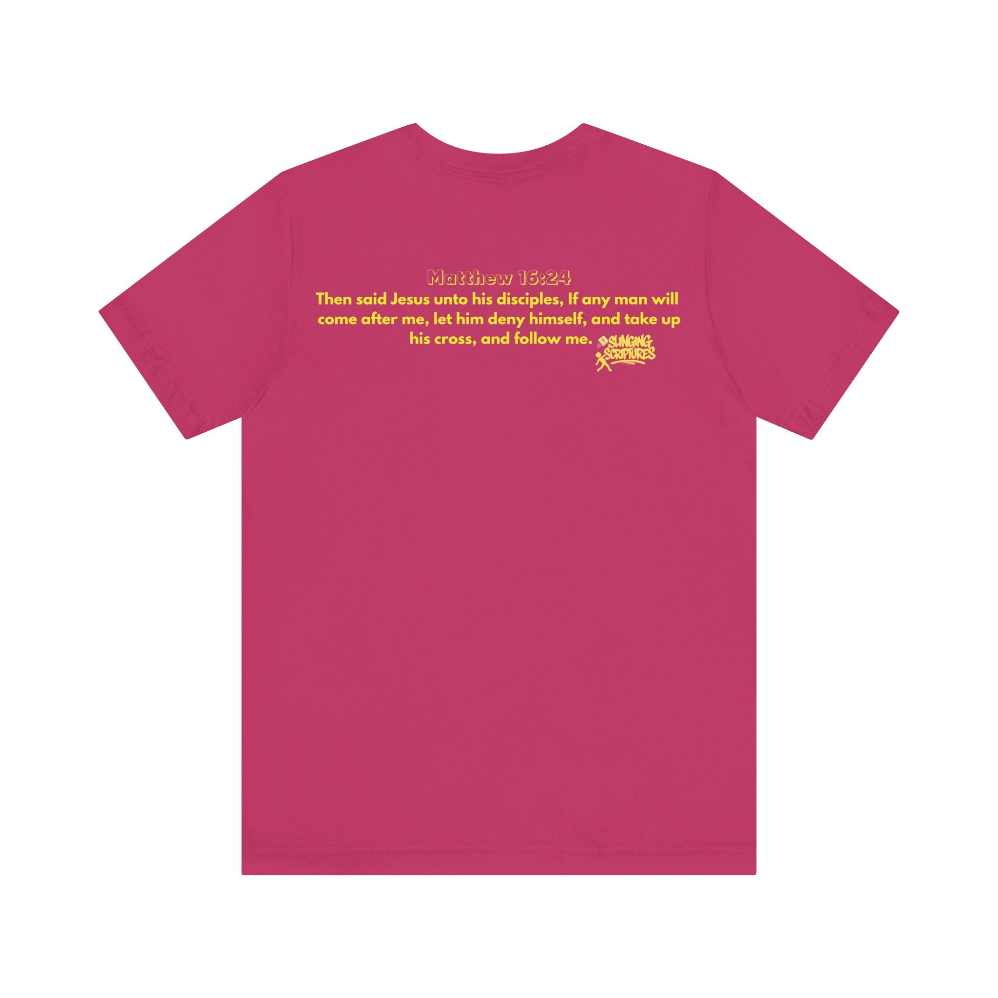 Cross Training — Matthew 16:24 | Unisex Jersey Short Sleeve Christian T-Shirt