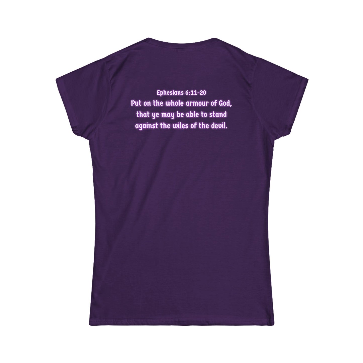 Armor of God Women’s Softstyle Tee — Ephesians 6:11–20 Scripture Shirt | Christian Warrior Apparel