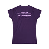 Armor of God Women’s Softstyle Tee — Ephesians 6:11–20 Scripture Shirt | Christian Warrior Apparel