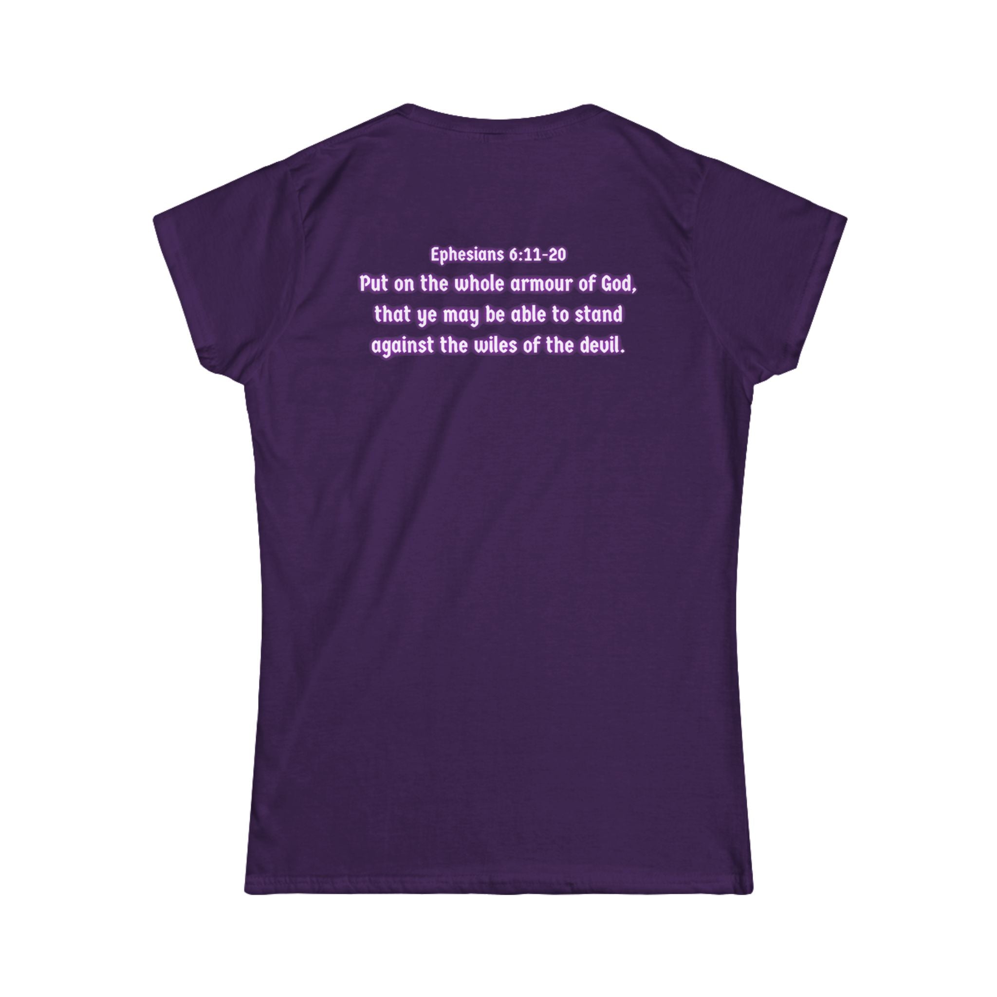 Armor of God Women’s Softstyle Tee — Ephesians 6:11–20 Scripture Shirt | Christian Warrior Apparel