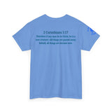 Restored by the Lord Tee | 2 Corinthians 5:17 Scripture Shirt | Christian Rebuild T-Shirt | Unisex Heavy Cotton Tee