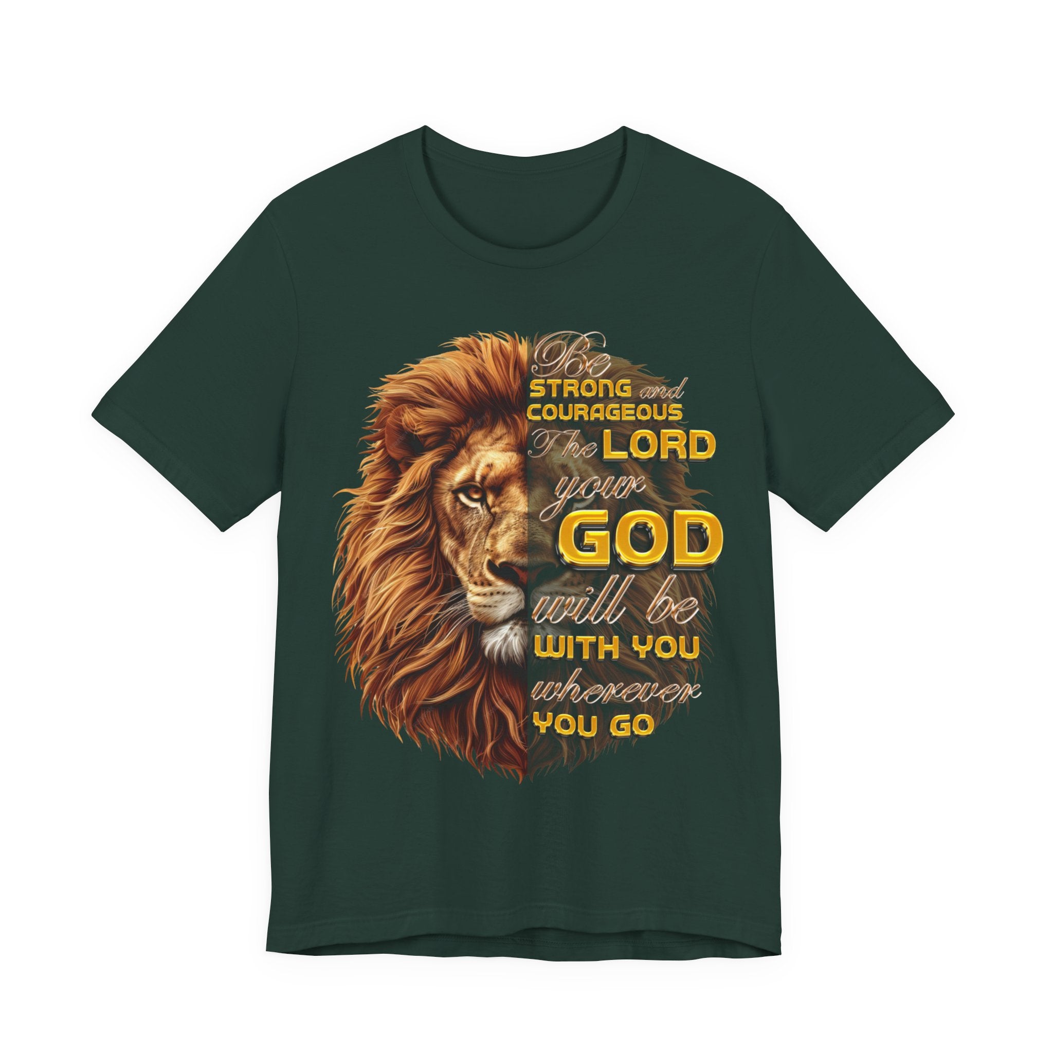 Be Strong & Courageous — Joshua 1:9 | Unisex Jersey Short Sleeve Christian T-Shirt