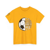 Philippians 4:13 Soccer Tee | Christian Athlete Shirt | Faith-Based Sports Apparel | Unisex Heavy Cotton