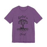 Rooted in Christ Tee | Colossians 2:6-7 Scripture Shirt | Christian Faith T-Shirt