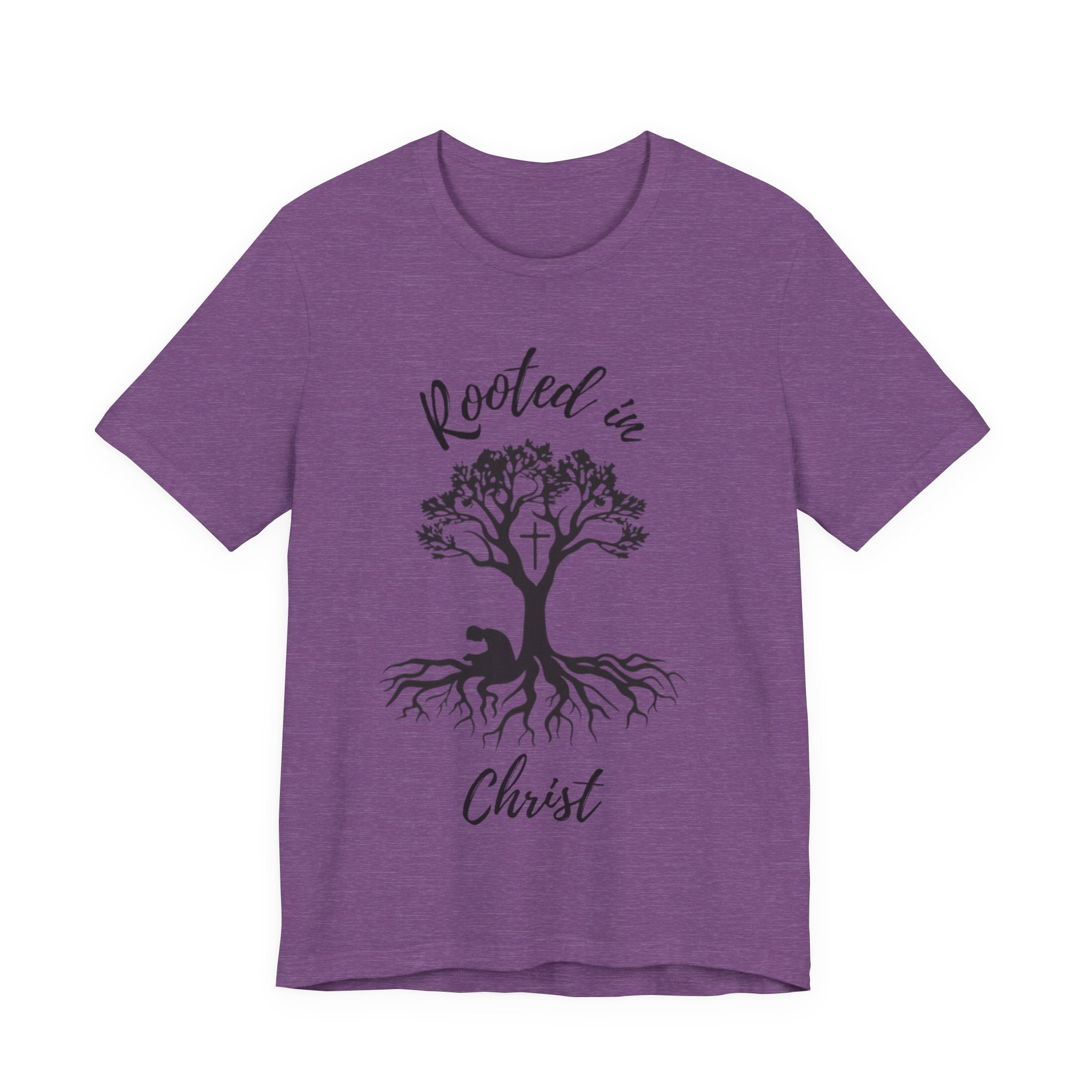 Rooted in Christ Tee | Colossians 2:6-7 Scripture Shirt | Christian Faith T-Shirt
