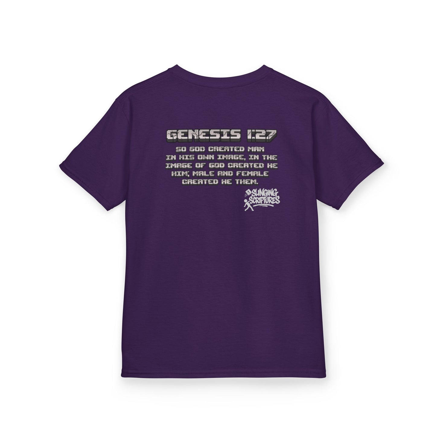 Made in the Image of God | Genesis 1:27 Christian Minecraft-Inspired Kids Tee