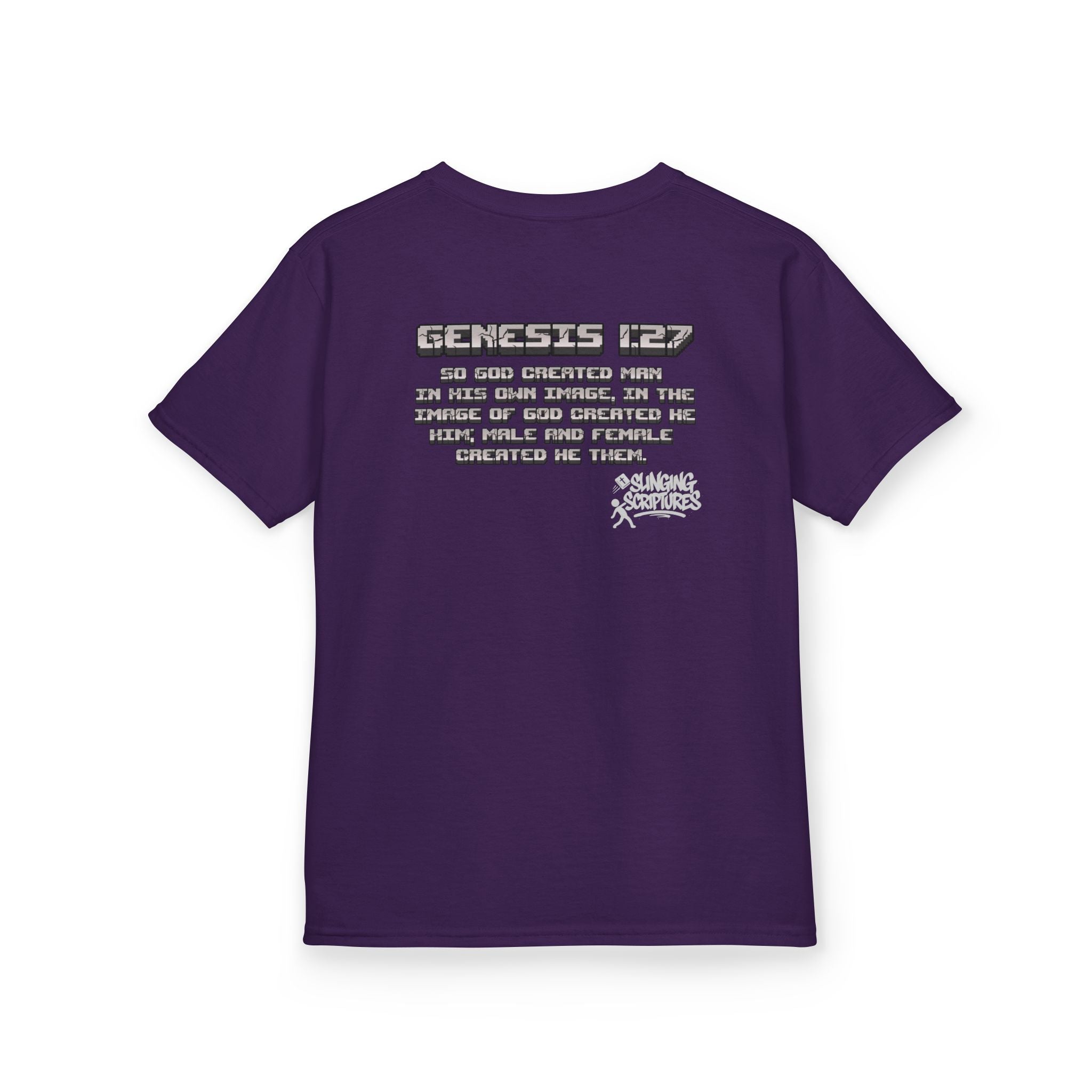 Made in the Image of God | Genesis 1:27 Christian Minecraft-Inspired Kids Tee