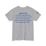 His Name Is Wonderful Tee | John 6:35 Wonder Bread Parody Shirt | Unisex Heavy Cotton Christian T-Shirt