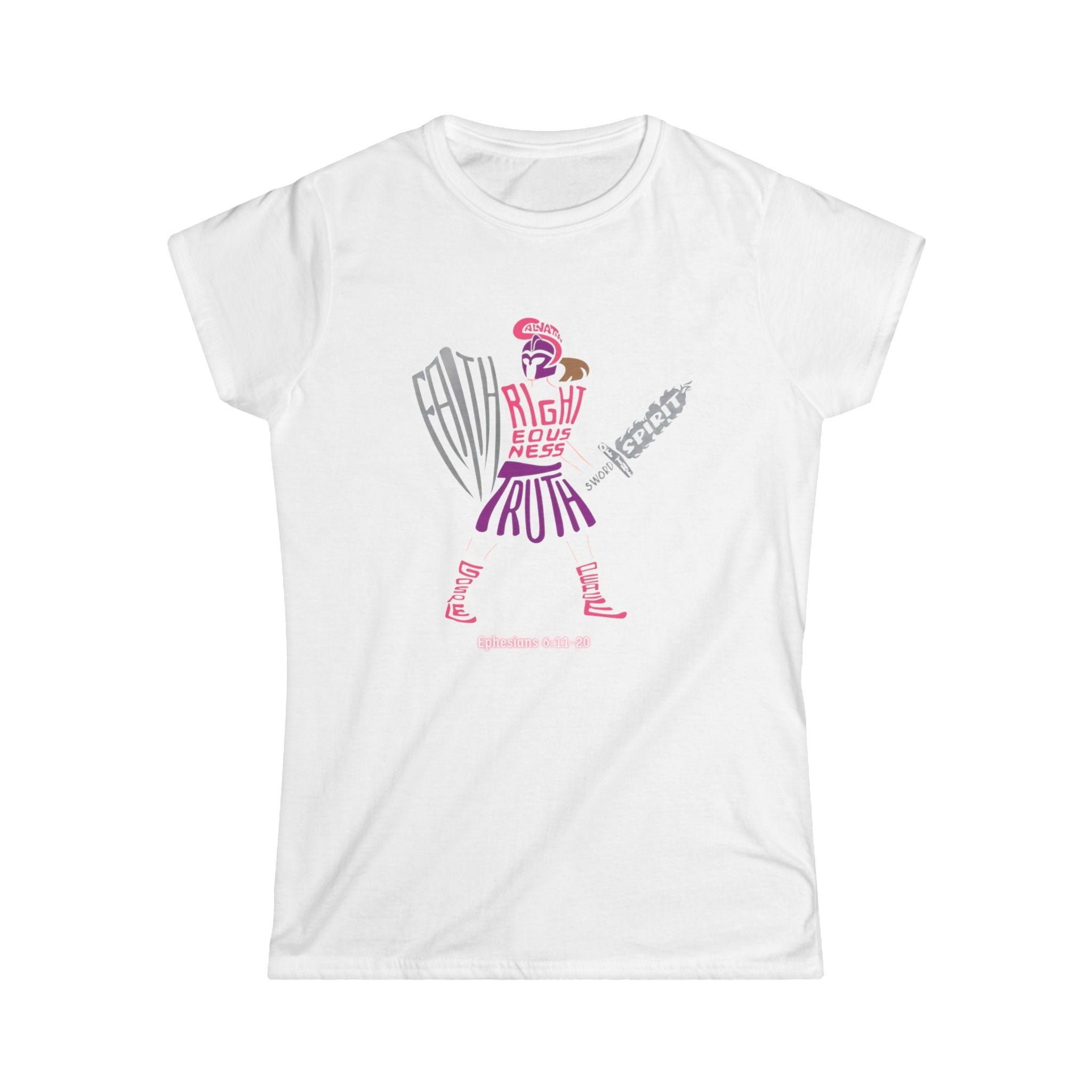 Armor of God Women’s Softstyle Tee — Ephesians 6:11–20 Scripture Shirt | Christian Warrior Apparel