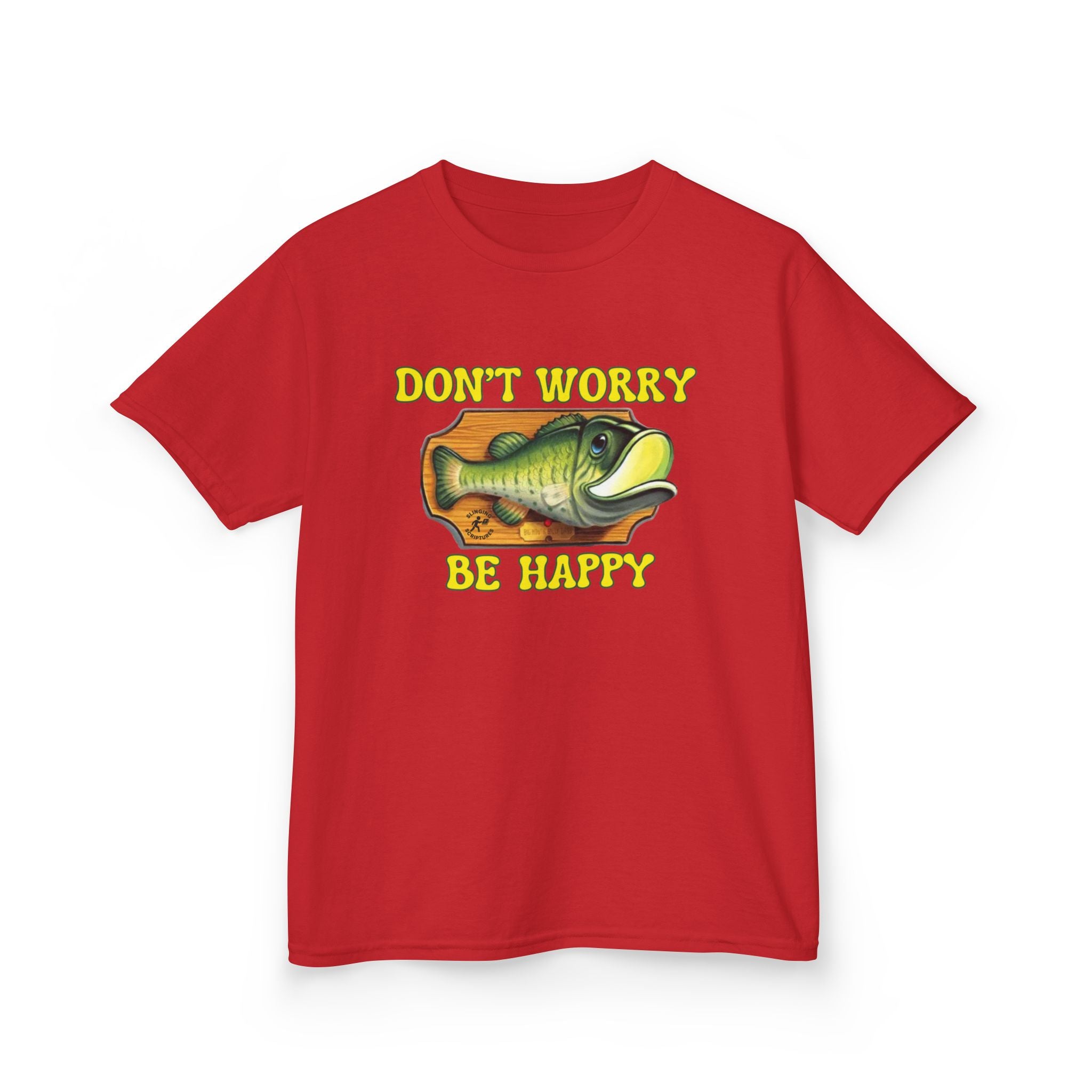 Don’t Worry, Be Happy Kids Tee | Philippians 4:6-7 Scripture Shirt