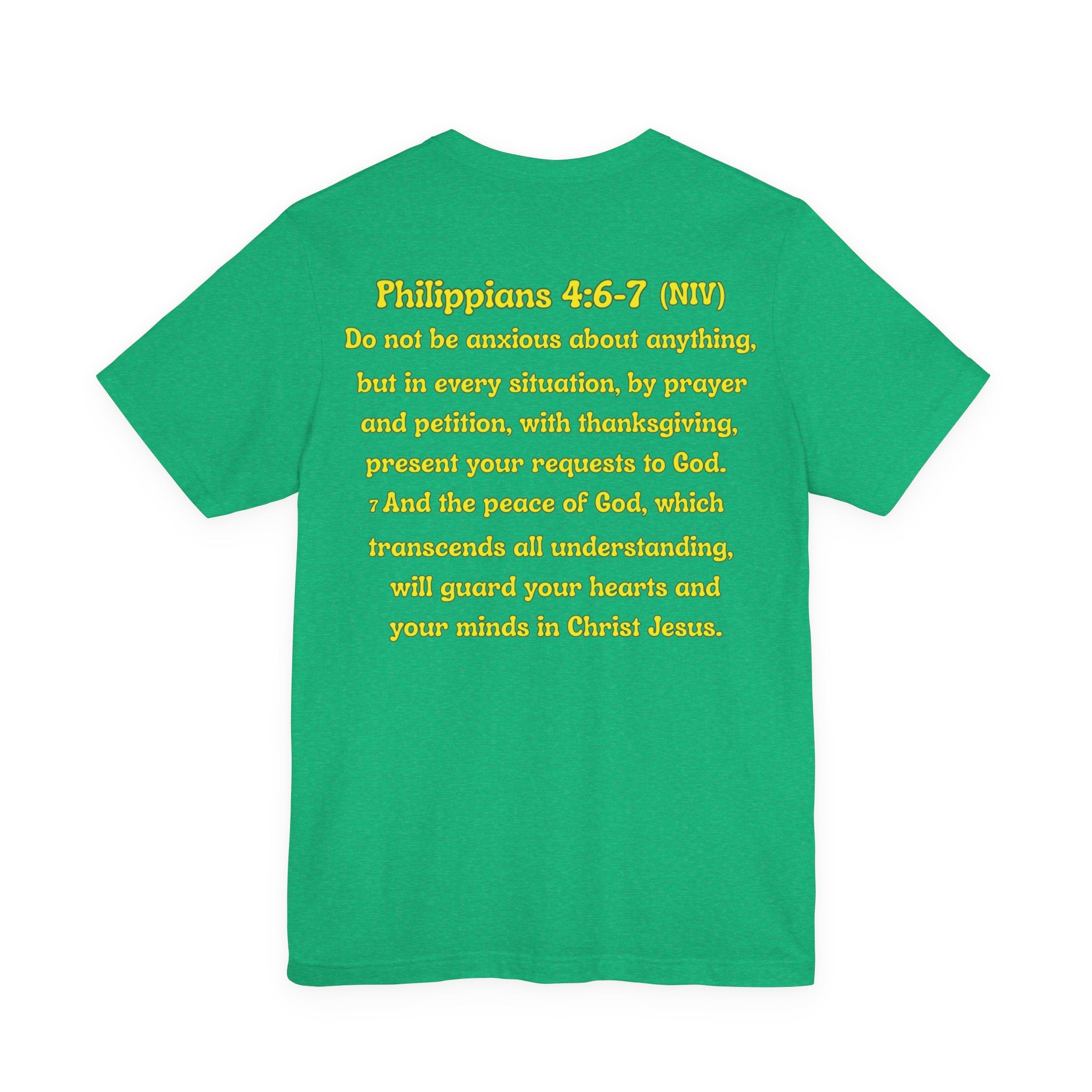 Funny Fish Tee | Philippians 4:6–7 Scripture Shirt | Christian Fisherman T-Shirt | Unisex Jersey Short Sleeve
