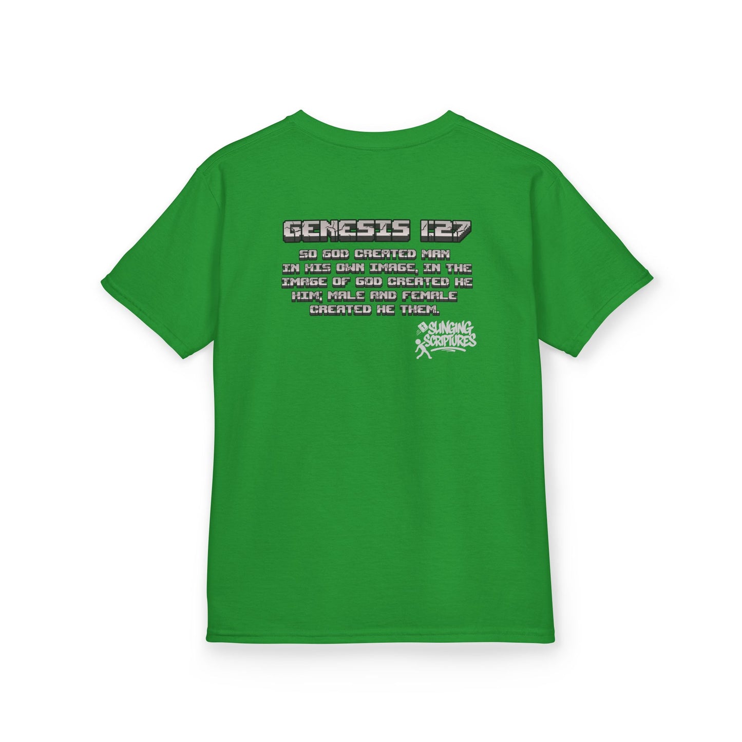 Made in the Image of God | Genesis 1:27 Christian Minecraft-Inspired Kids Tee