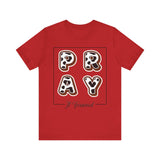 Pray It Forward Tee — Romans 12:12 | Unisex Christian Jersey T-Shirt | Inspirational Prayer Shirt | Faith-Based Apparel