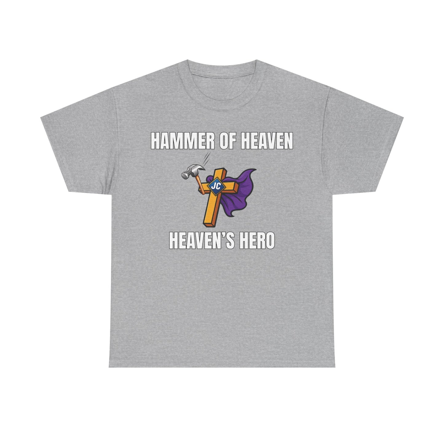 Hammer of Heaven™ | Jesus Is My Superhero Shirt | Christian Superhero Tee | Heaven’s Hero | Unisex