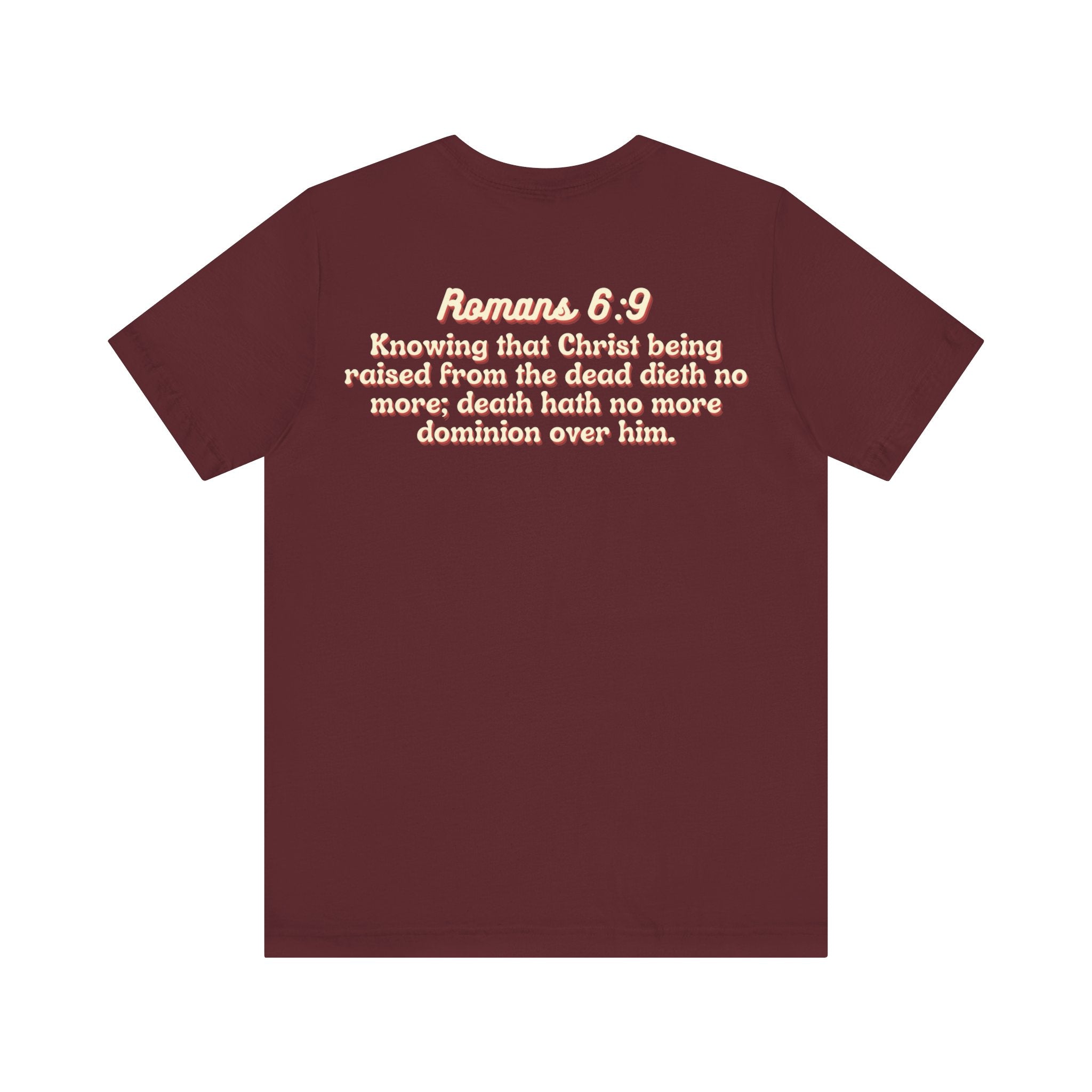 Jesus the Ultimate Deadlifter Tee — Romans 6:9 | Unisex Jersey Short Sleeve Christian T-Shirt