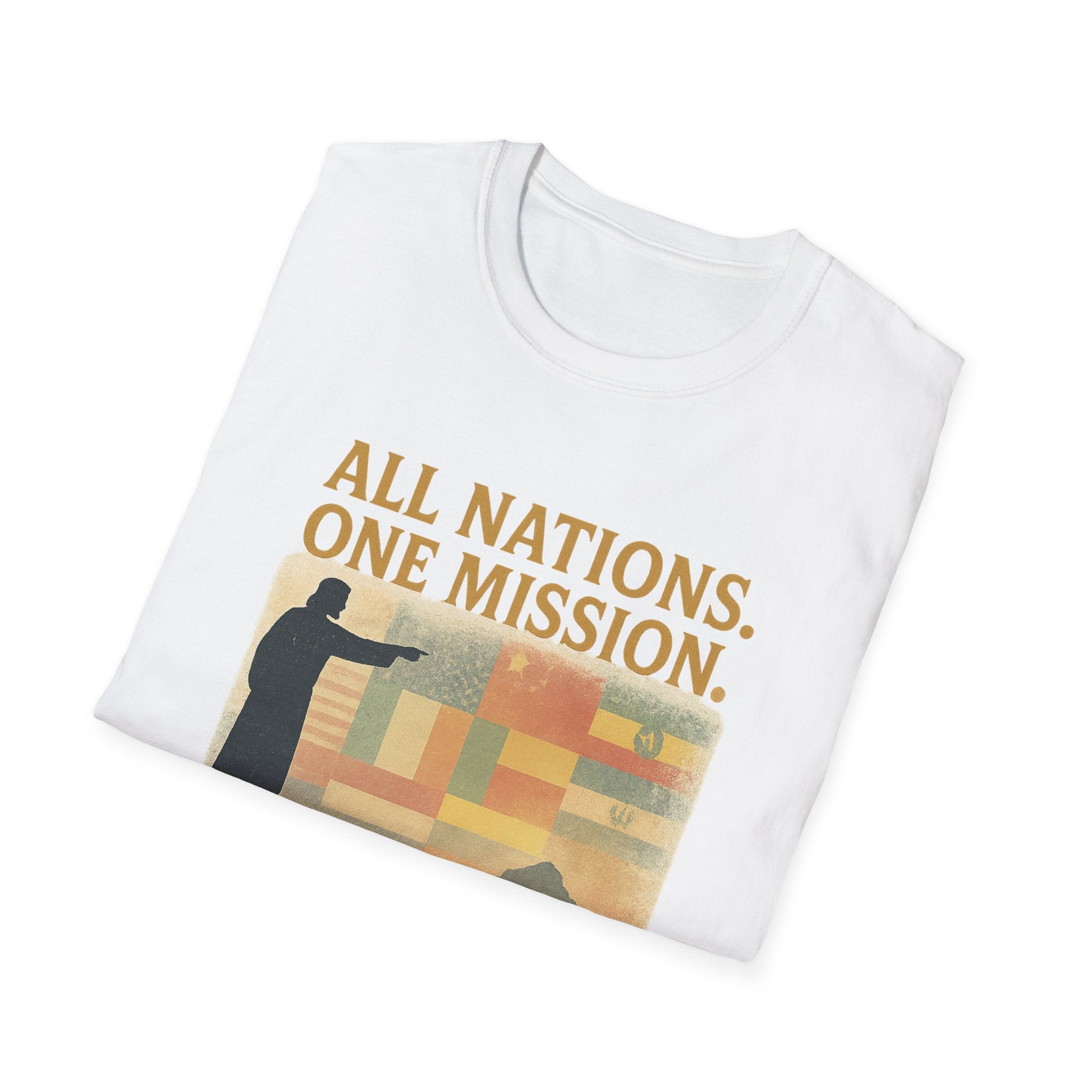 All Nations. One Mission. | Matthew 28:19 Great Commission Tee | Unisex Christian T-Shirt